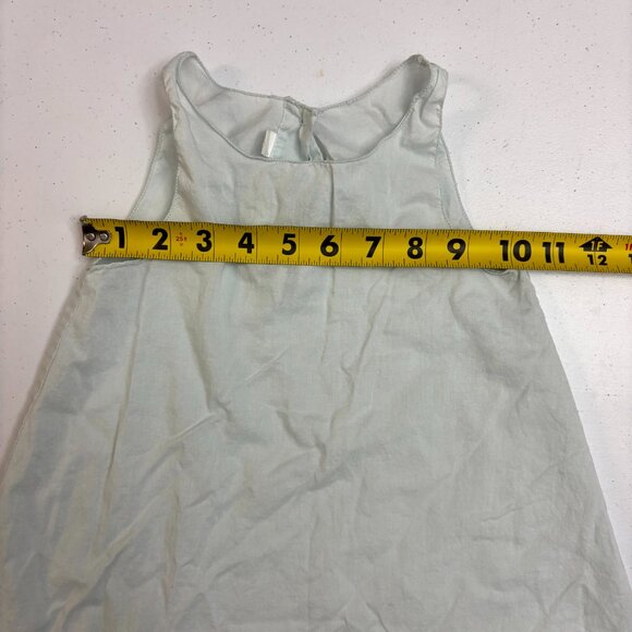 Minimalist Pastel A-Line Dress – Light Blue Sleeveless Cotton, 3T - Picture 4 of 6